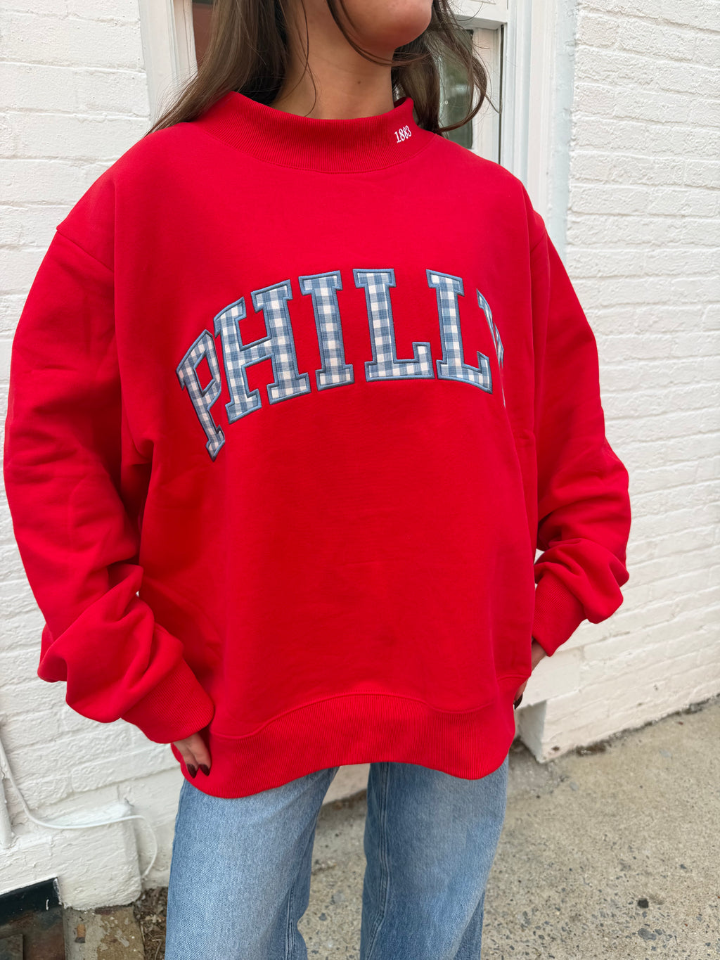 GINGHAM 1883 PHILLY MOCKNECK