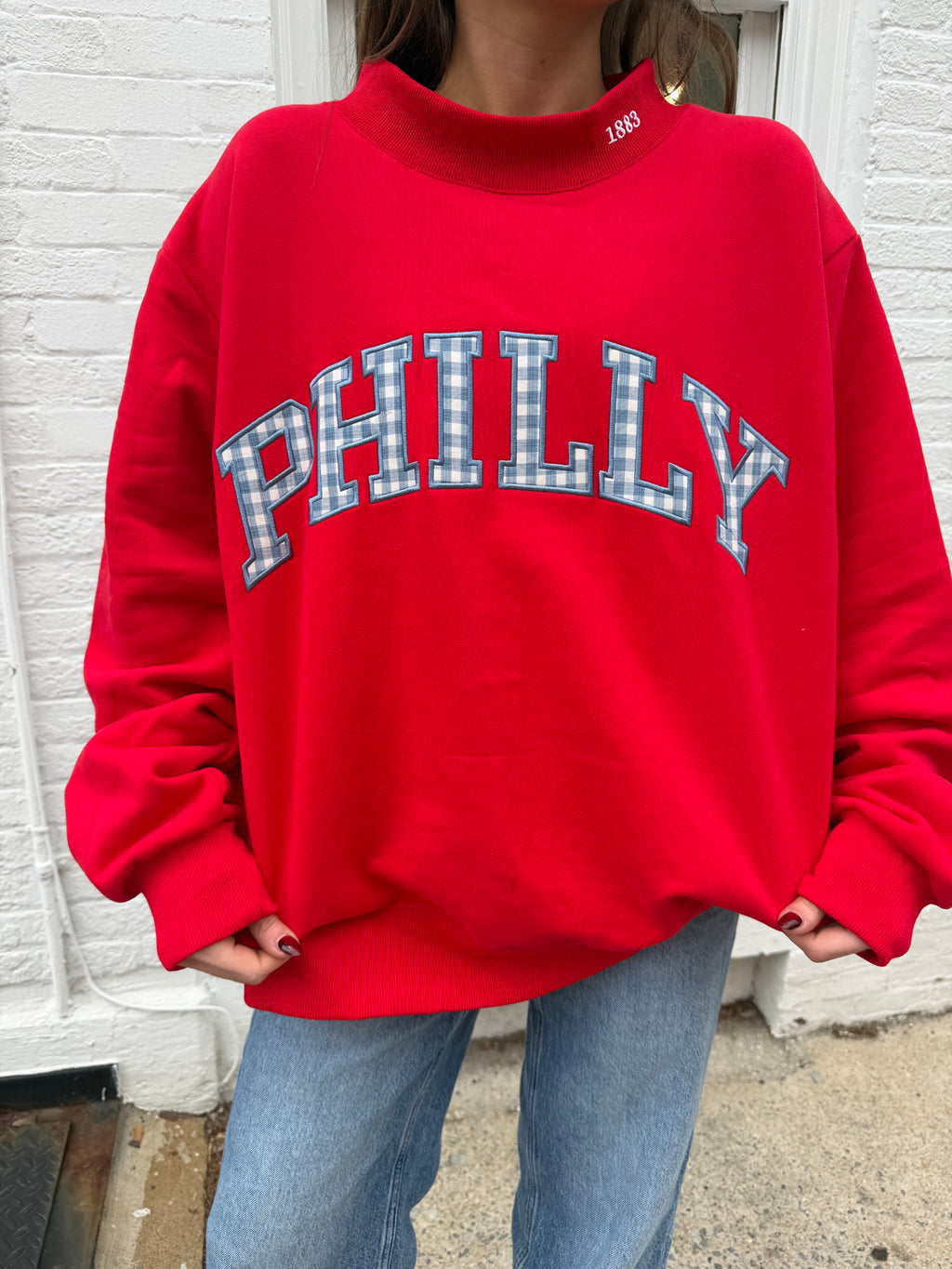 GINGHAM 1883 PHILLY MOCKNECK